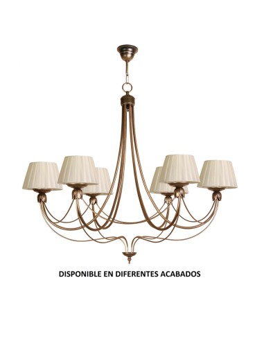 Lámpara forja 6XE14 Ø86cm altura 61cm 32/6/541, Lamparas de techo