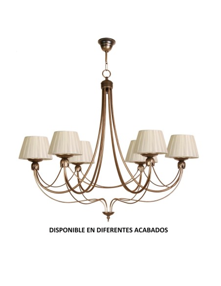 Lámpara forja 6XE14 Ø86cm altura 61cm 32/6/541, Lamparas de techo