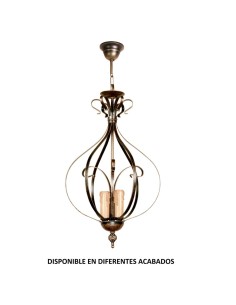 Colgante forja 3XE14 Ø30cm altura 50cm 379, Lámparas de forja