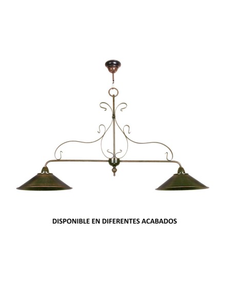 Lámpara forja 2XE27 Ø102cm altura 60cm 381/2, Lamparas de techo
