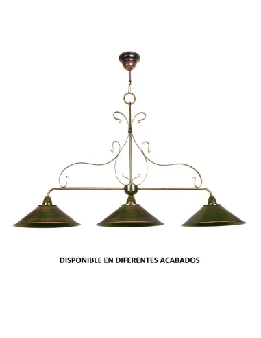 Lámpara forja 3XE27 Ø102cm altura 60cm 381/3, Lamparas de techo