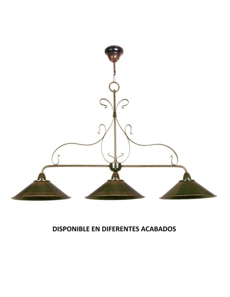 Lámpara forja 3XE27 Ø102cm altura 60cm 381/3, Lamparas de techo