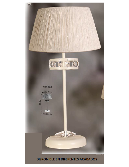 Sobremesa forja 1xE27 alto 66cm 553, Lamparas de techo