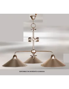 Lámpara forja 3xE27 largo 72cm alto 51cm 571/3, Lamparas de techo