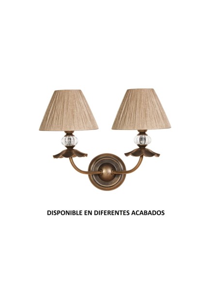 Aplique forja 2XE14 Ø34cm altura 33cm 601/2, Lámparas de forja