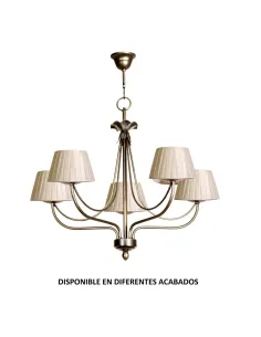 Lámpara forja 5xE14 Ø55cm altura 61cm 710/5 PANTALLA, Lamparas de techo