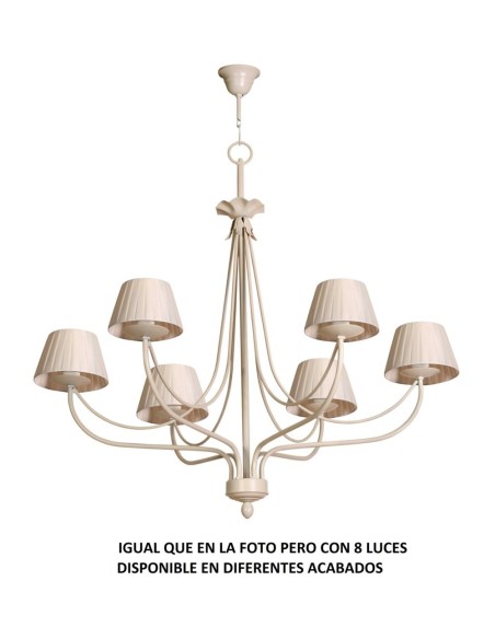 Lámpara forja 8xE14 710/8 PANTALLA, Lamparas de techo