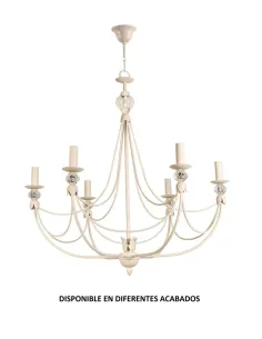 Lámpara forja 6XE14 Ø74cm altura 87cm 750/6, Lamparas de techo