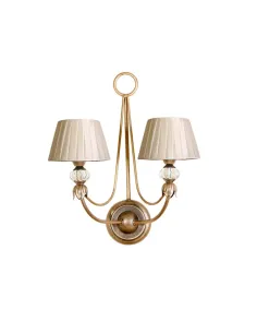 Aplique forja 2xE14 ancho 38cm alto 46cm 757/2-VELA METAL, Lámparas de forja