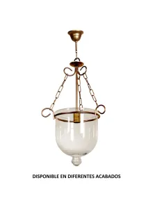Colgante forja 1XE14 Ø30cm altura 42cm 76/25, Lámparas de forja