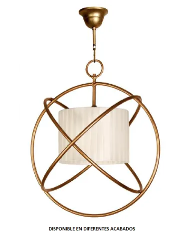 Colgante forja 1xE27 ancho 40cm alto 46cm 880/40 PANTALLA, Lámparas de forja