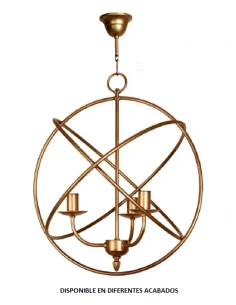 Colgante forja 1xE27 ancho 40cm alto 46cm 880/40 VELA, Lámparas de forja