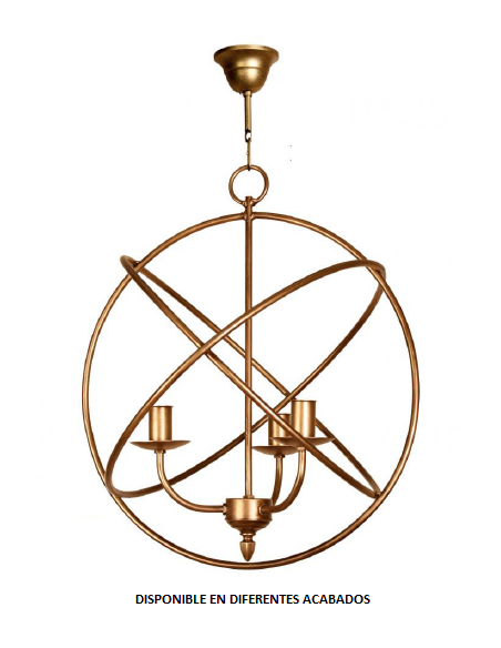 Colgante forja 1xE27 ancho 45cm alto 54cm 880/45 VELA, Lámparas de forja
