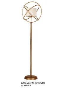 Pie de salón forja 1xE27 alto 165cm 886 PANTALLA, Lamparas de pie