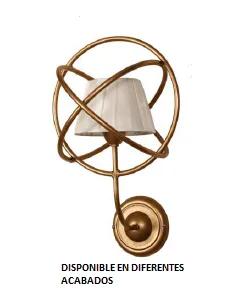 Aplique de pared forja 1xE27 ancho 25cm alto 41cm 887 PANTALLA, Lámparas de forja