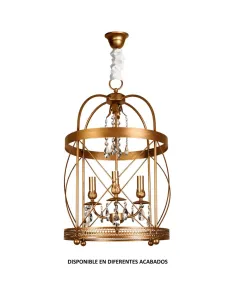 Colgante forja 3xE14 Ø50cm altura 80cm 911/50 VELA, Lámparas de forja