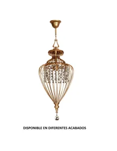 Colgante forja 1XE14 Ø31cm altura 70cm 96/P, Lámparas de forja