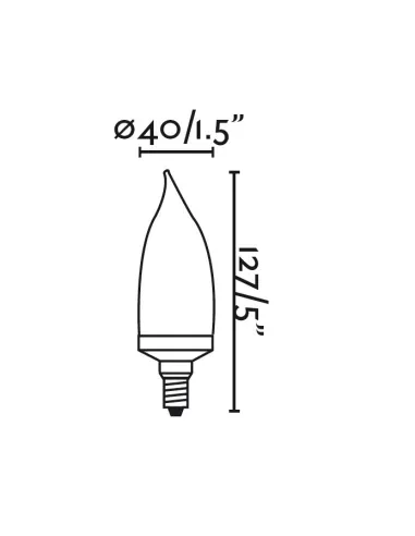 Bombillas VELA 16210 FARO punta e14 9w 2700k 405lm, Bombillas vela