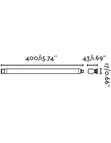 Regletas fluorescentes FLUO 62061 FARO blanco 1xt4 12w l40 c/interruptor, Lámparas para baños