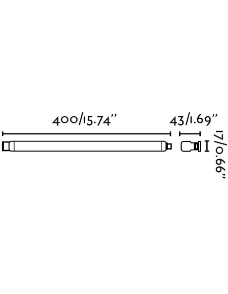 Regletas fluorescentes FLUO 62061 FARO blanco 1xt4 12w l40 c/interruptor, Lámparas para baños