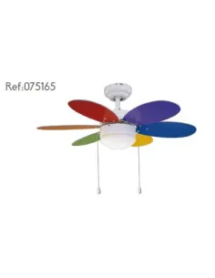 Ventiladores de techo para niños SULION RAINBOW 075165 Ø76cm multicolor-pastel, Ventiladores infantiles