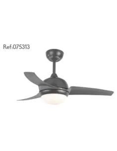 Ventilador de techo led SULION NEWTON 075313 Ø107cm negro 18w 3000/4000/6500k con mando, Ventiladores de techo con luz