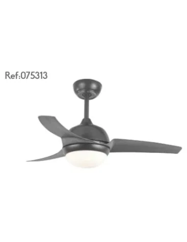 Ventilador de techo led SULION NEWTON 075313 Ø107cm negro 18w 3000/4000/6500k con mando, Ventiladores de techo con luz