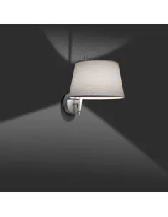 Aplique de pared TANGO DT00063G FARO niquel satinado pantalla gris, Lámparas modernas