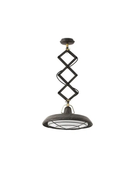 Lámpara de techo PLEC 66212 FARO extensible marron oxido led 15w, Lámparas rústicas