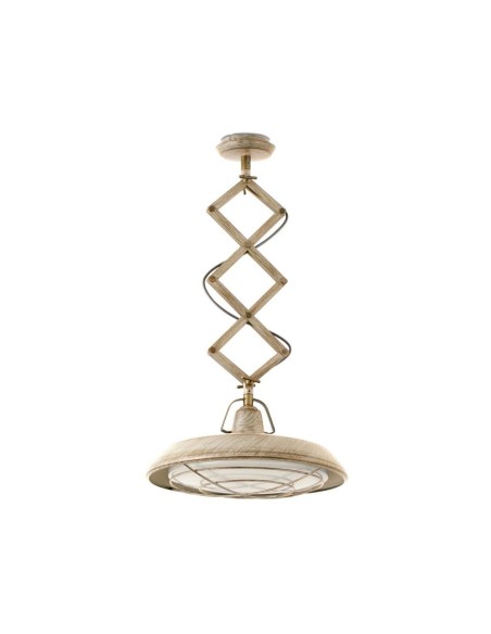 Lámpara de techo PLEC 66213 FARO extensible blanco roto led 15w, Lámparas rústicas