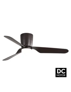 Ventilador de techo Kochi marrón y palas marrones Motor DC Fabrilamp 129191302 Ø132 cm altura 27 cm, Ventiladores de techo con l