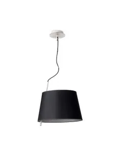 Lámpara de techo TANGO DT00062N FARO niquel satinado pantalla negra, Lámparas modernas