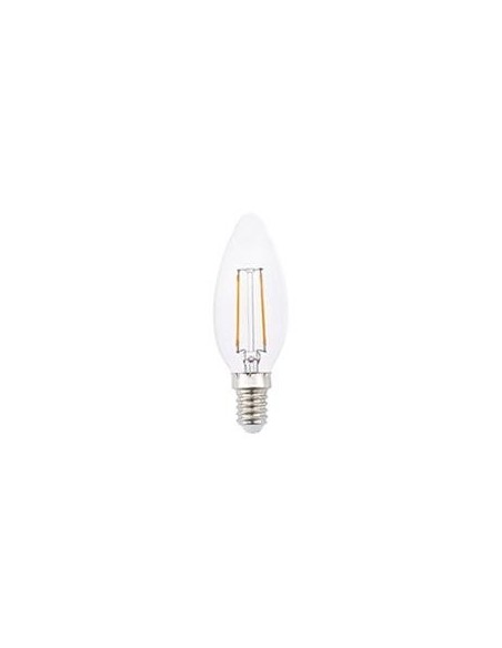 Bombilla VELA 17418 FARO filamento led e14 2w 2700k clara, Bombillas vela