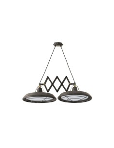 Lámpara de techo PLEC 66214 FARO extensible marron oxido led, Lámparas rústicas