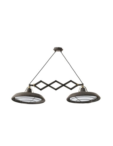 Lámpara de techo PLEC 66214 FARO extensible marron oxido led, Lámparas rústicas