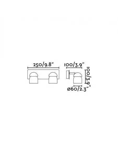 Aplique de pared Coco 40664 Faro blanco 2xgu10, Lámparas modernas