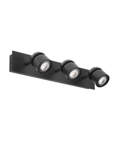 Aplique de pared Coco 40667 Faro negro 3xgu10, Lámparas modernas