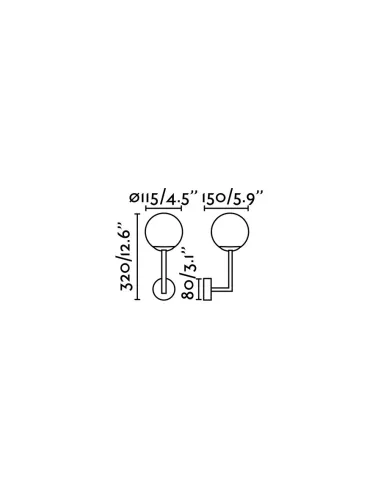 Appliques FRANÇAIS 63505 FARO or satin 1xg9, Lámparas clásicas