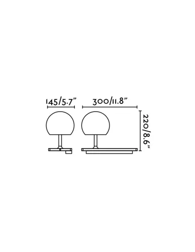 Apliques de pared NIKO 01027 FARO derecho, Lámparas modernas