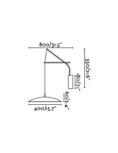 Apliques de pared SLIM 24503 FARO extensible negro/oro led ø40 cms, Lámparas modernas