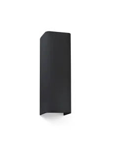 Apliques de pared COTTON 66406 FARO negro ver. sq. 370x125x105 2xe27, Lámparas modernas