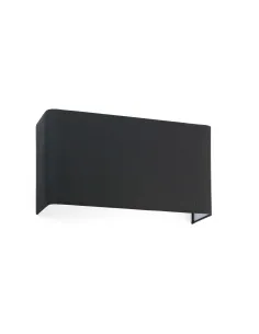 Apliques de pared COTTON 66414 FARO negro hor. sq. 375x200x105 2xe27, Lámparas modernas