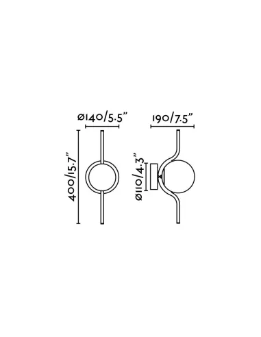 Apliques de pared LEVITA 29690 FARO oro led 6w 2700k, Lámparas modernas