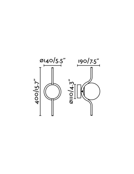 Apliques de pared LEVITA 29690 FARO oro led 6w 2700k, Lámparas modernas