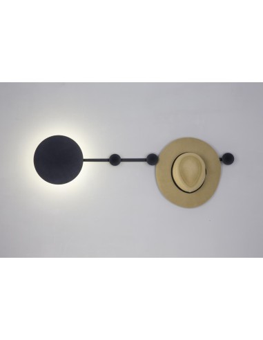 Aplique-perchero HAN 01001 FARO negro led 6w 2700k, Lámparas modernas