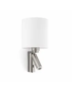 Aplique con lector ROB 68498 FARO niquel mate e27 60w led 3w 3000k, Lámparas modernas