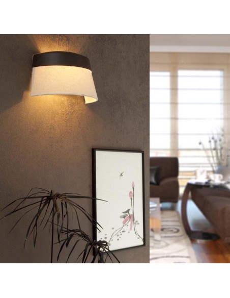 Aplique moderno FARO SAC 66191 sac 2l e14 marron y beige - Apliques modernos, Lámparas modernas