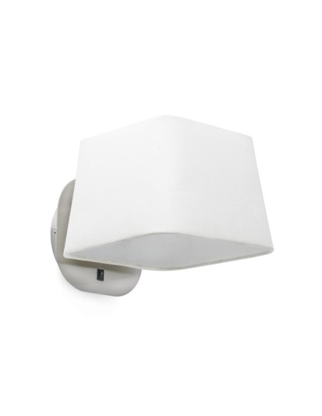 Aplique moderno FARO SWEET 29936 niquel mate pantalla blanca E27, Lámparas modernas