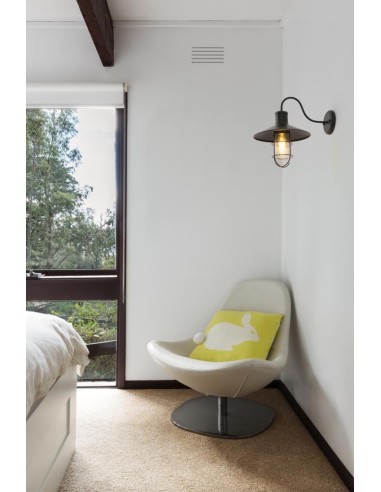 Aplique de pared MARINA 60005 FARO negro 1xe27, Lámparas rústicas
