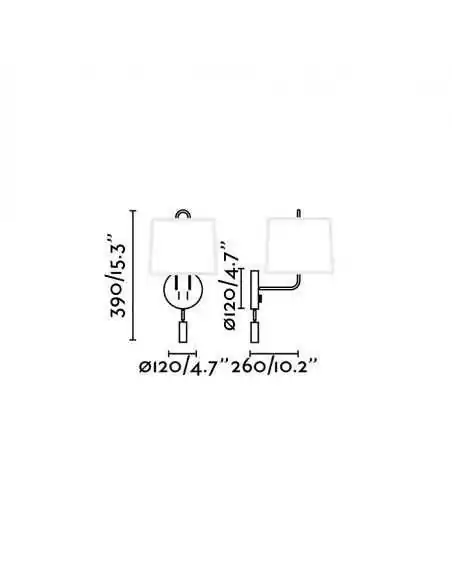 Estructura para aplique Montreal 24033 Faro cromo e27 lector led 1-3w 2700k, Armazones para lámparas